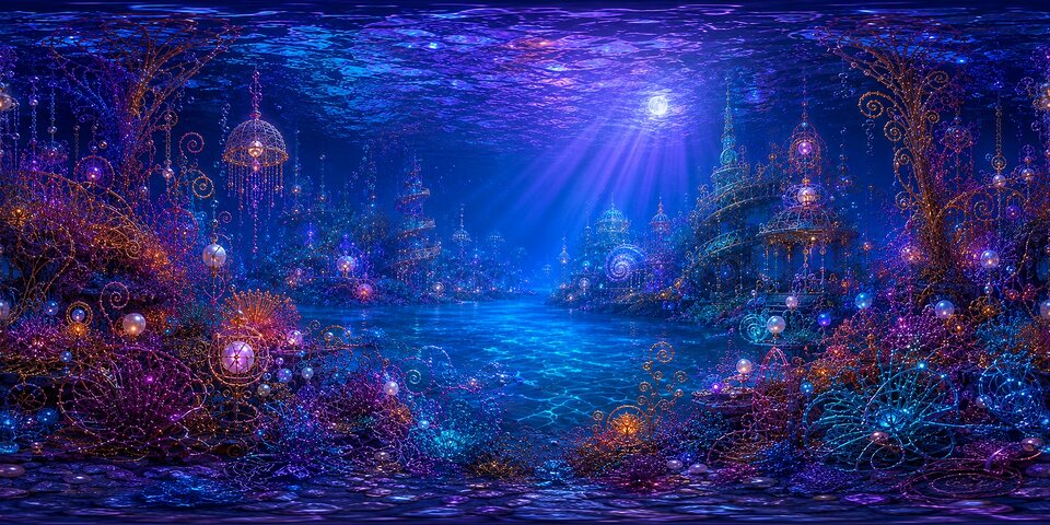 Moonlit Underwater City