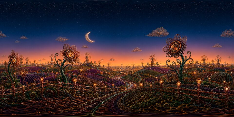 Twilight Sunflower Farmlands