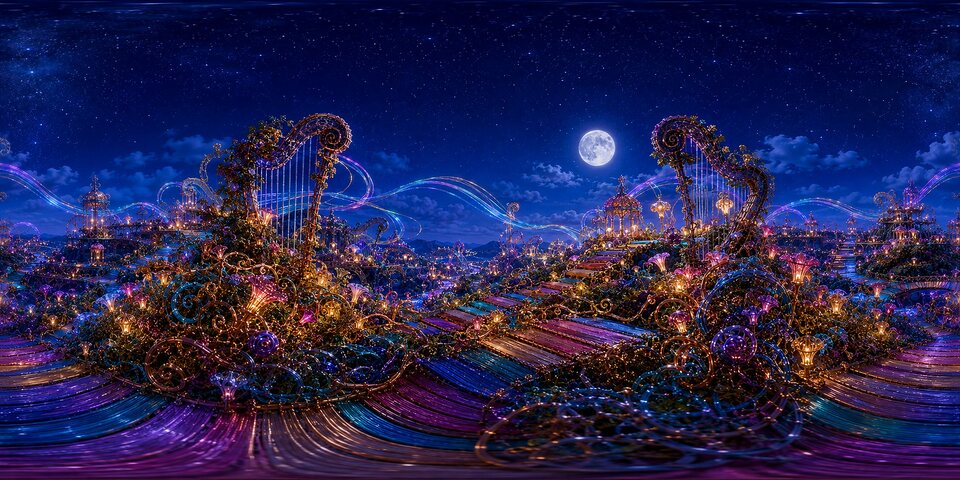 Moonlit Musical Garden