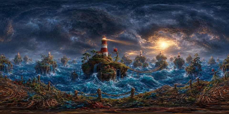 Storm Lighthouse Islands